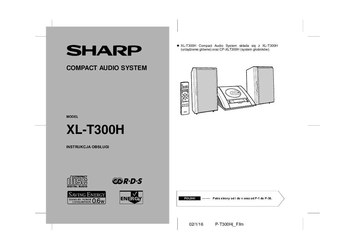 Mode d'emploi SHARP XL-T300H