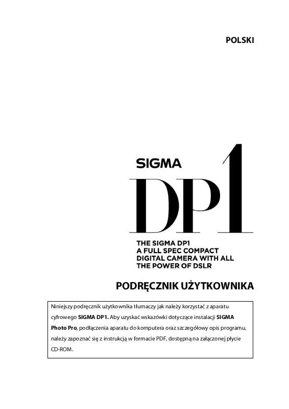 Mode d'emploi SIGMA DP1