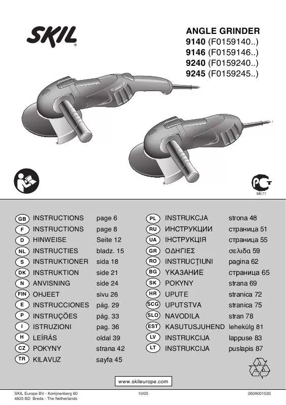 Mode d'emploi SKIL 9140