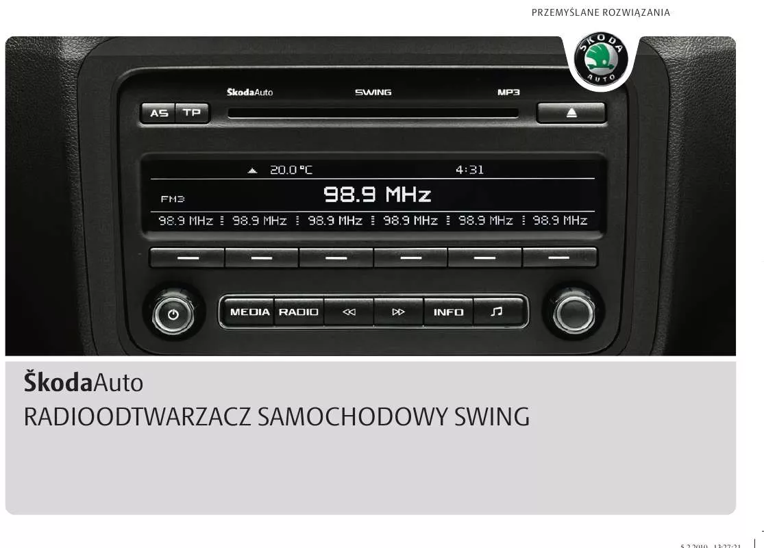 Mode d'emploi SKODA AUTORADIO SWING