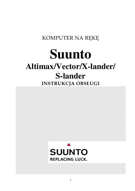 Mode d'emploi SUUNTO ALTIMAX