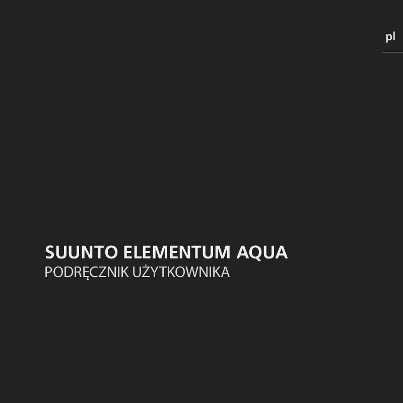 Mode d'emploi SUUNTO ELEMENTUM AQUA