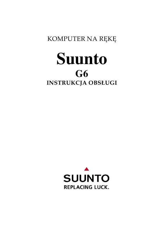 Mode d'emploi SUUNTO G6