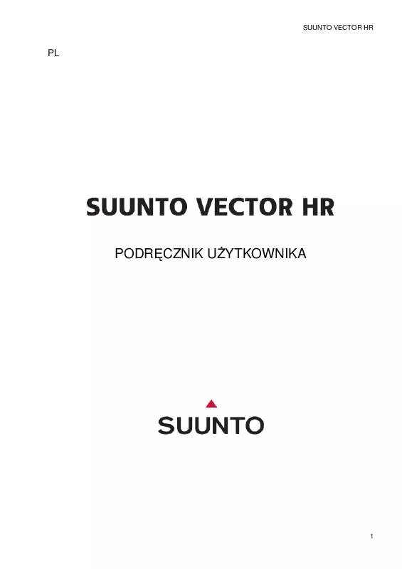 Mode d'emploi SUUNTO VECTOR HR