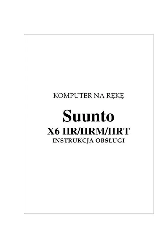 Mode d'emploi SUUNTO X6HR