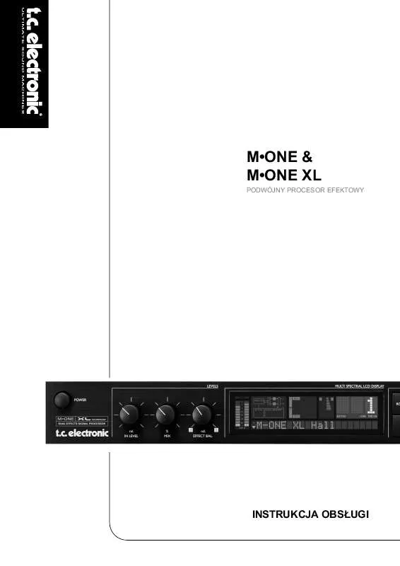 Mode d'emploi TC ELECTRONIC M-ONE XL