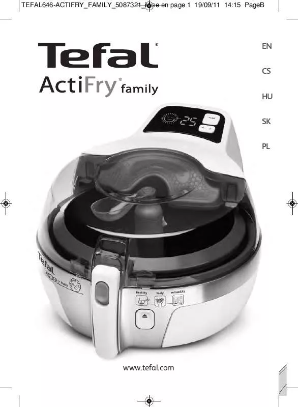 Mode d'emploi TEFAL ACTIFRY FAMILY