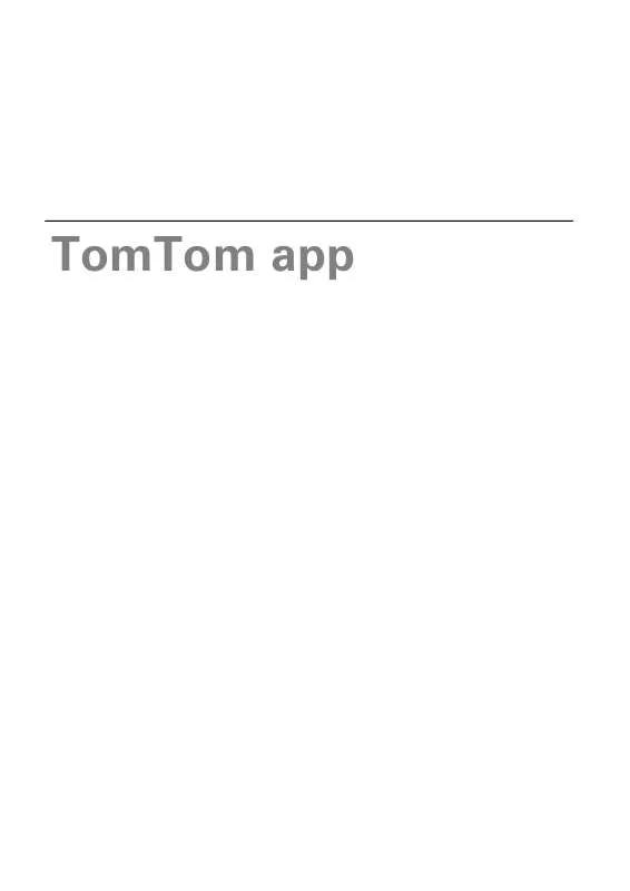 Mode d'emploi TOMTOM APP FOR IPHONE