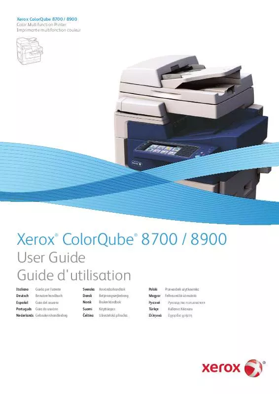 Mode d'emploi XEROX COLORQUBE 8900