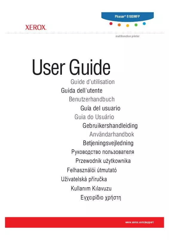 Mode d'emploi XEROX PHASER 6180MFP
