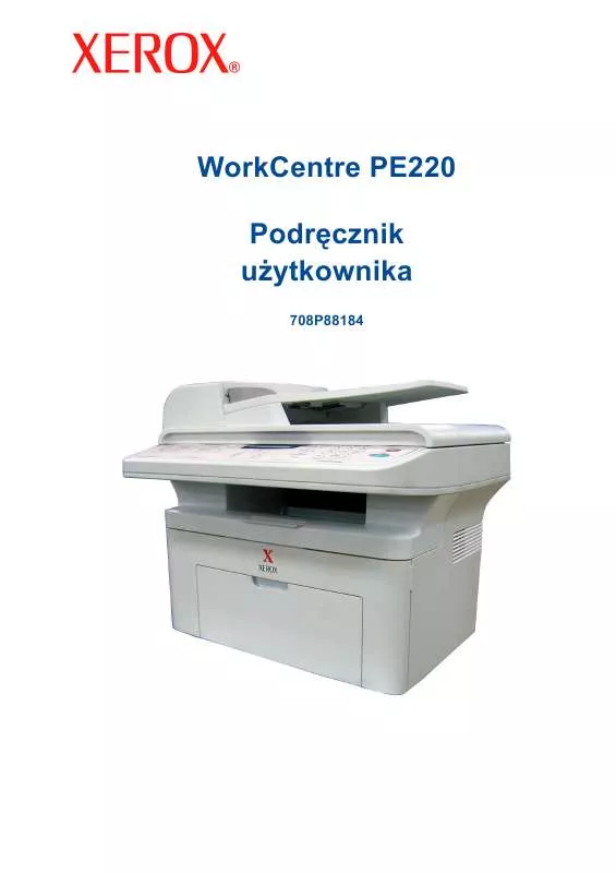 Mode d'emploi XEROX WORKCENTRE PE220