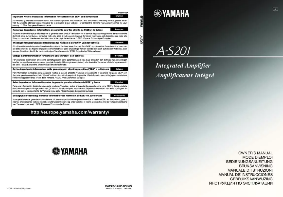 Mode d'emploi YAMAHA A-S201