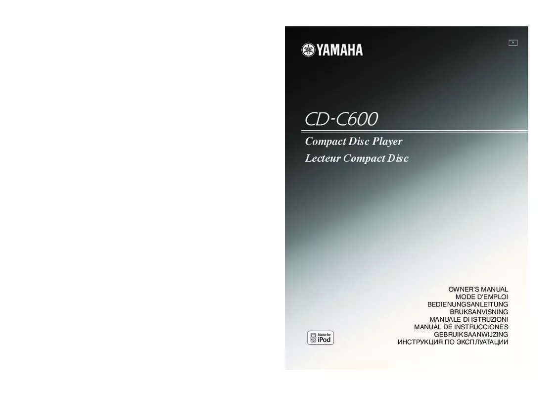 Mode d'emploi YAMAHA CD-C600