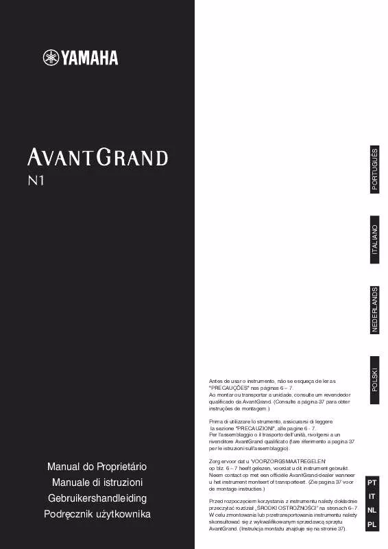 Mode d'emploi YAMAHA AVANTGRAND N1