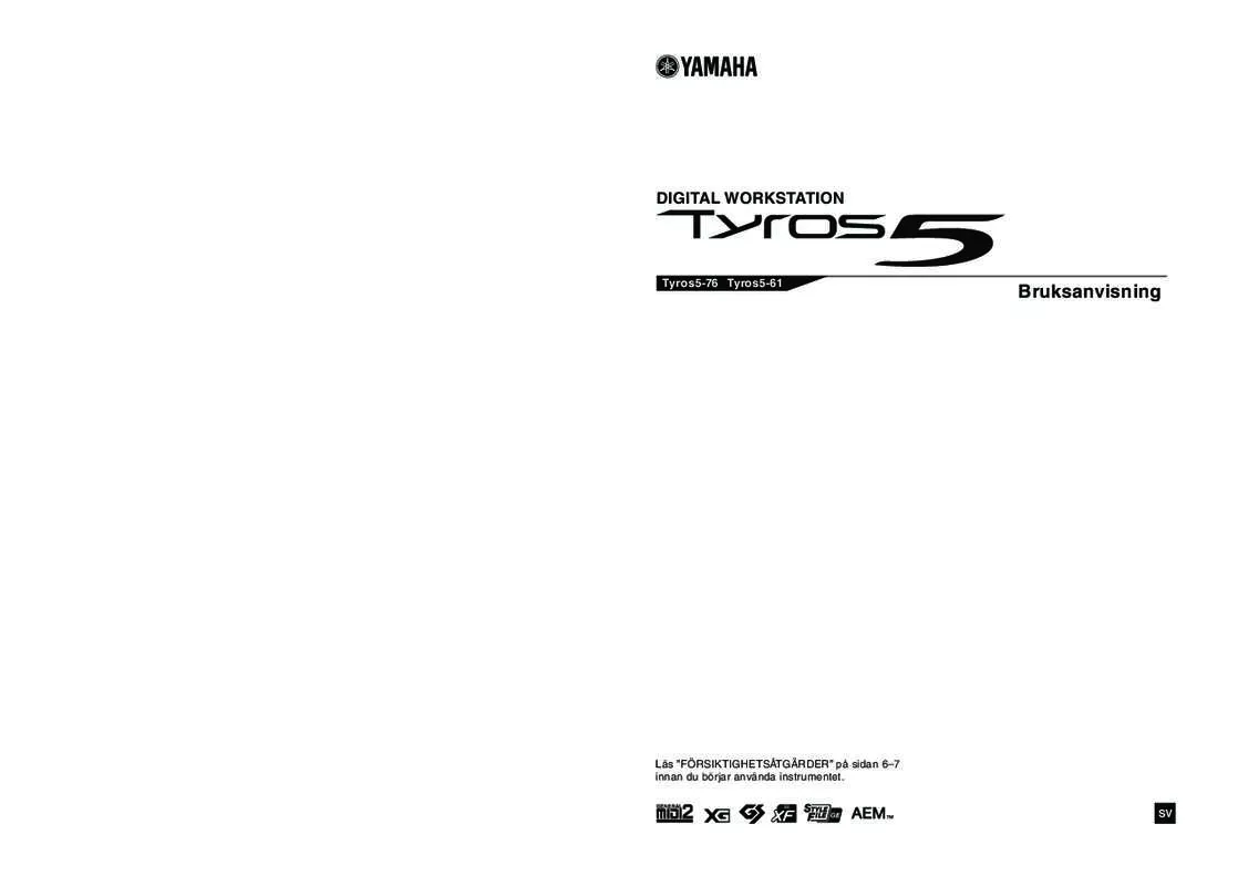 Mode d'emploi YAMAHA TYROS5