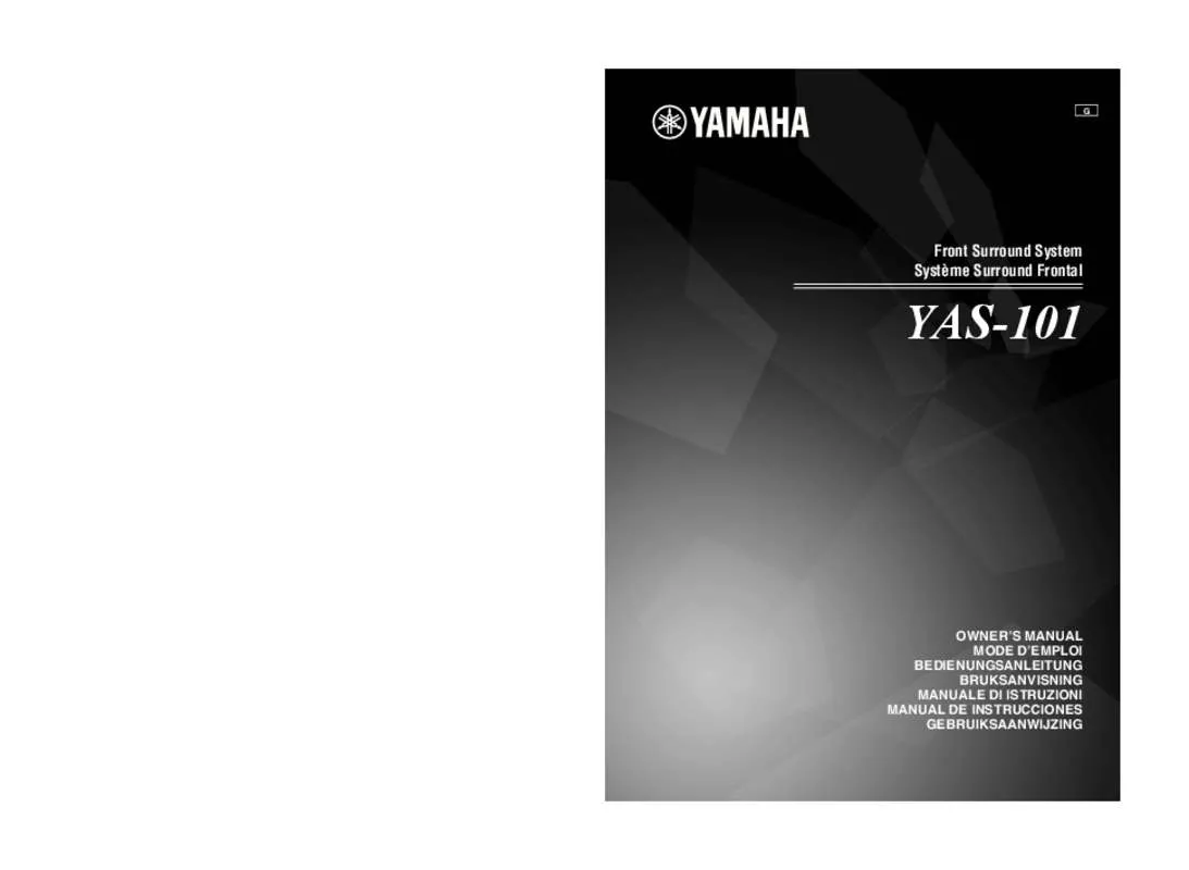 Mode d'emploi YAMAHA YAS-101