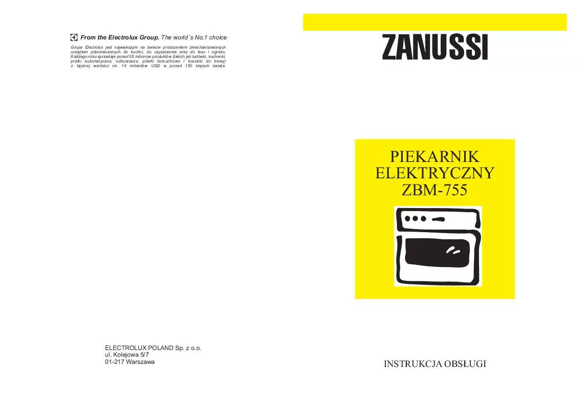 Mode d'emploi ZANUSSI ZBM755X