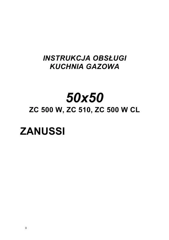 Mode d'emploi ZANUSSI ZC500GW CLASIC