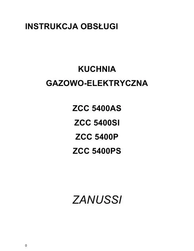 Mode d'emploi ZANUSSI ZCC5400AS