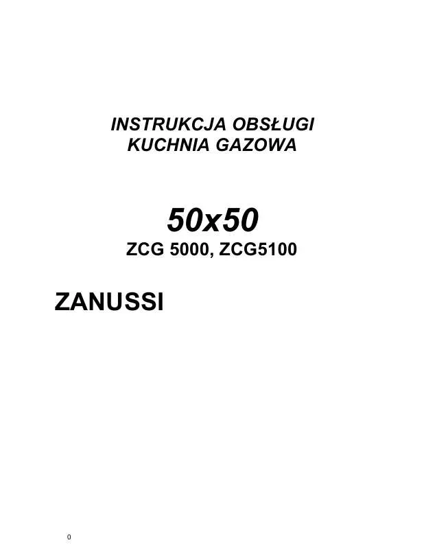Mode d'emploi ZANUSSI ZCG5000