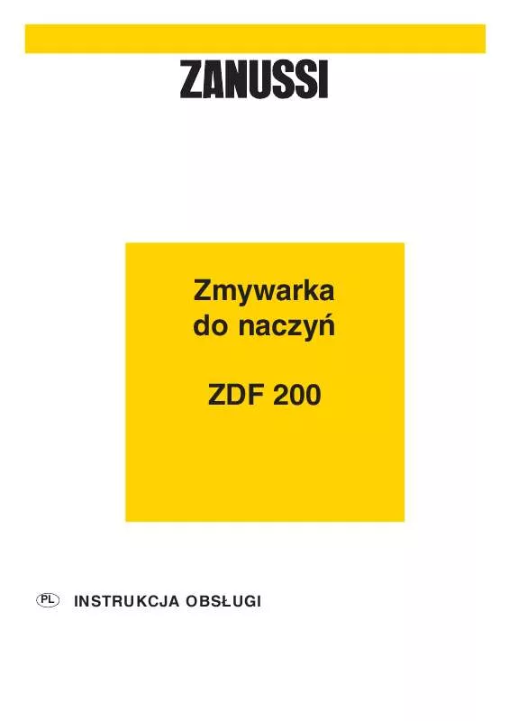 Mode d'emploi ZANUSSI ZDF200