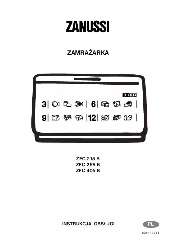 Mode d'emploi ZANUSSI ZFC405B
