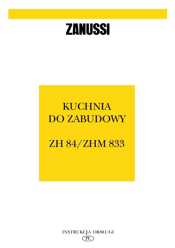 Mode d'emploi ZANUSSI ZH84N/ZHM833