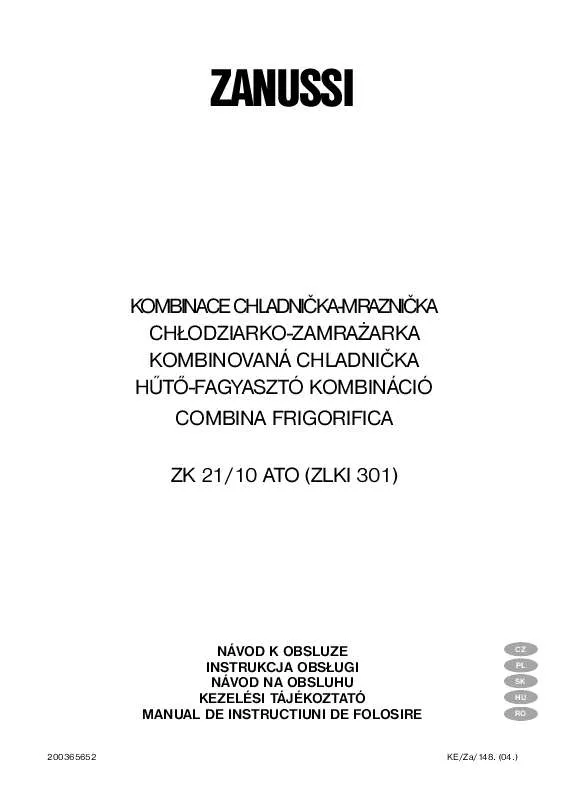 Mode d'emploi ZANUSSI ZK 21/10 ATO