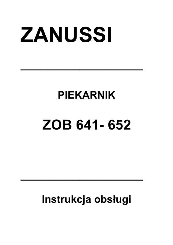 Mode d'emploi ZANUSSI ZOB652X