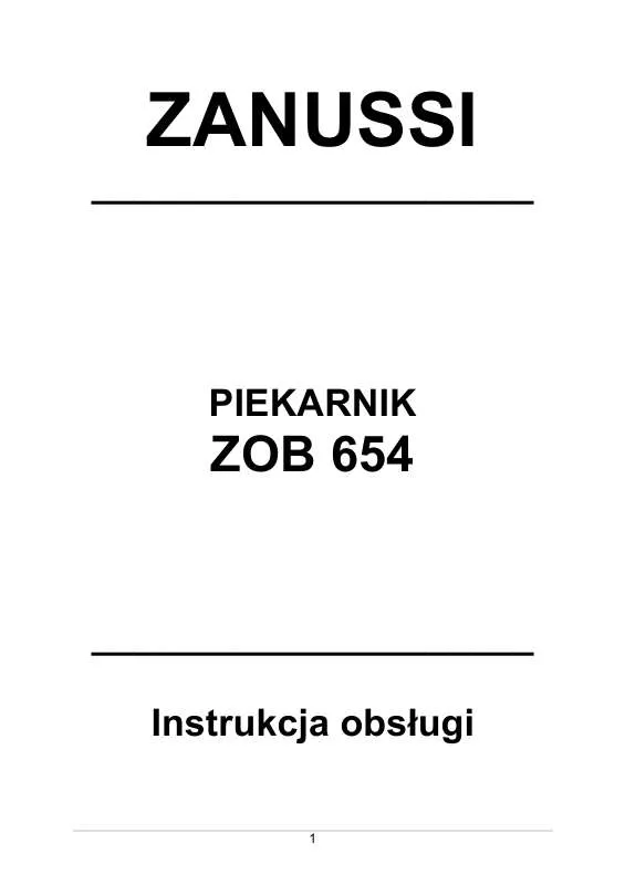 Mode d'emploi ZANUSSI ZOB654X