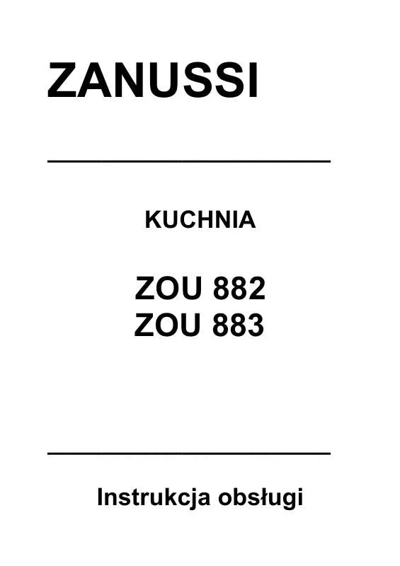 Mode d'emploi ZANUSSI ZOU883QX