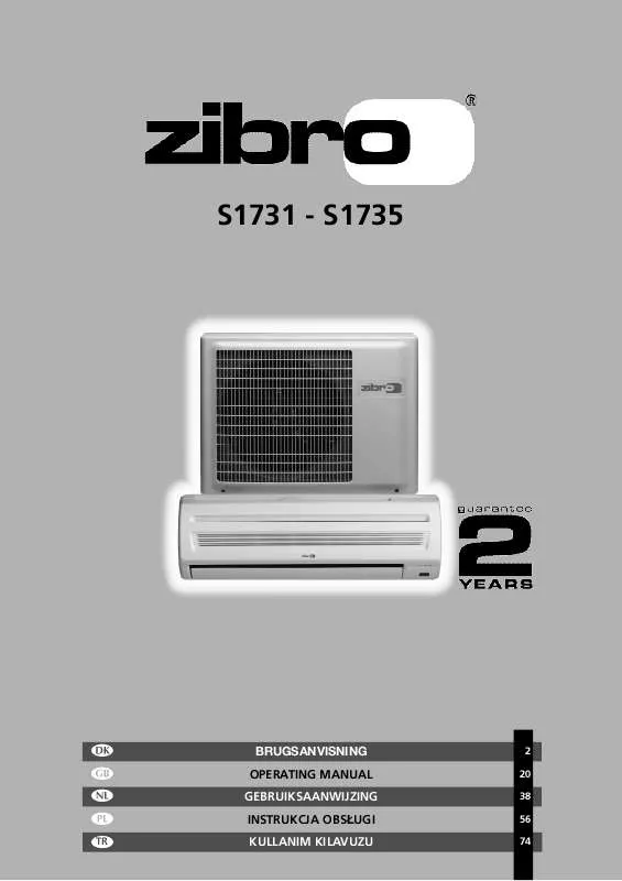 Mode d'emploi ZIBRO S1731