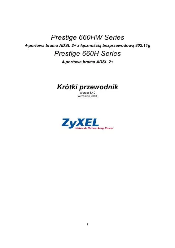 Mode d'emploi ZYXEL PRESTIGE 660H